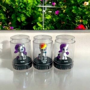 Good2Grow Podz My Little Pony Fluttershy Figures 3" Lot of 3 Hasbro Juice Topper